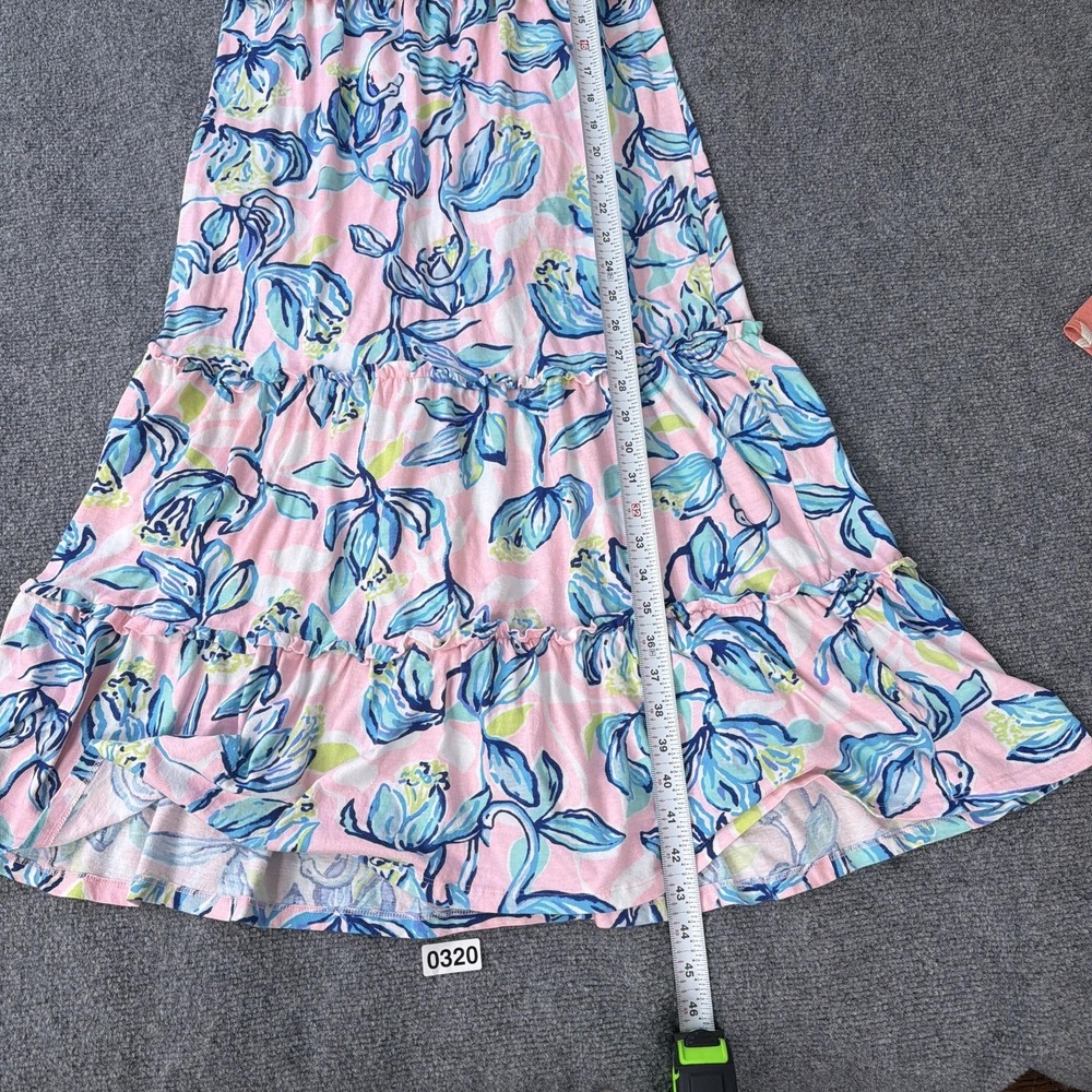 Lilly Pulitzer Maxi Dress Size XL 12-14 Cotton Seraphina Sweet Pea Chasing Sun - Picture 6 of 11